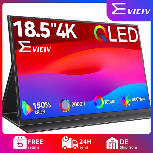 Eviciv monitor portatile - 4k,